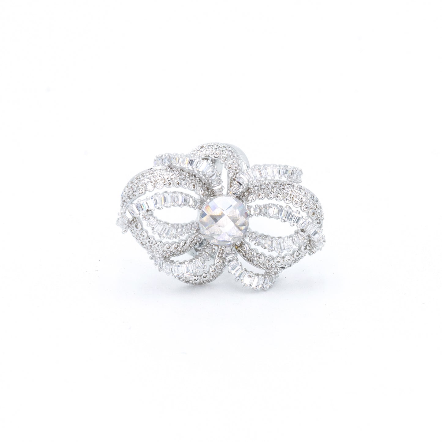 Victorian Bow Ring White Gold