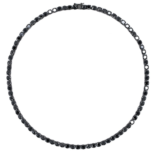 Black Tennis 4MM Necklace