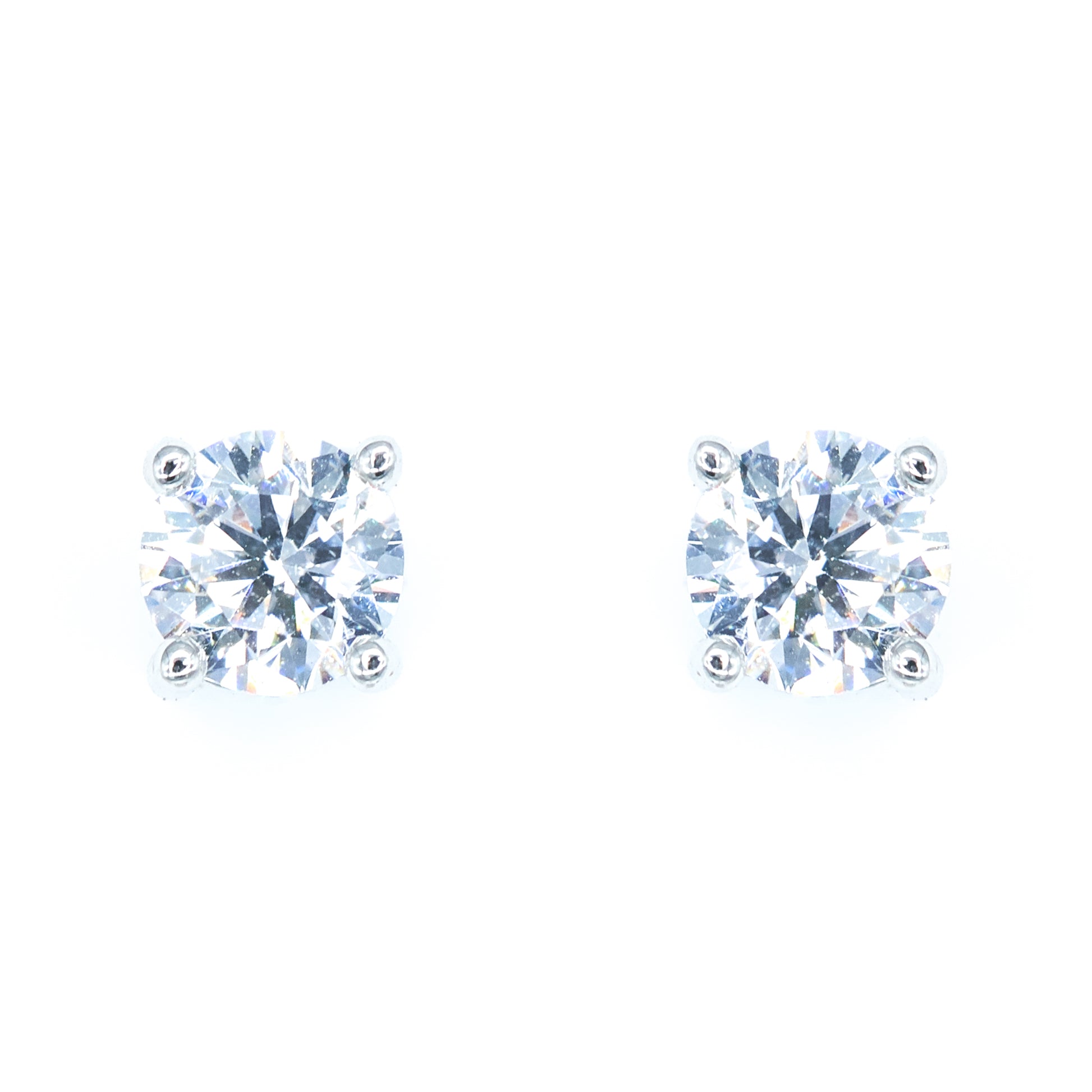Classic Stud Earring .6 White Gold Default Title