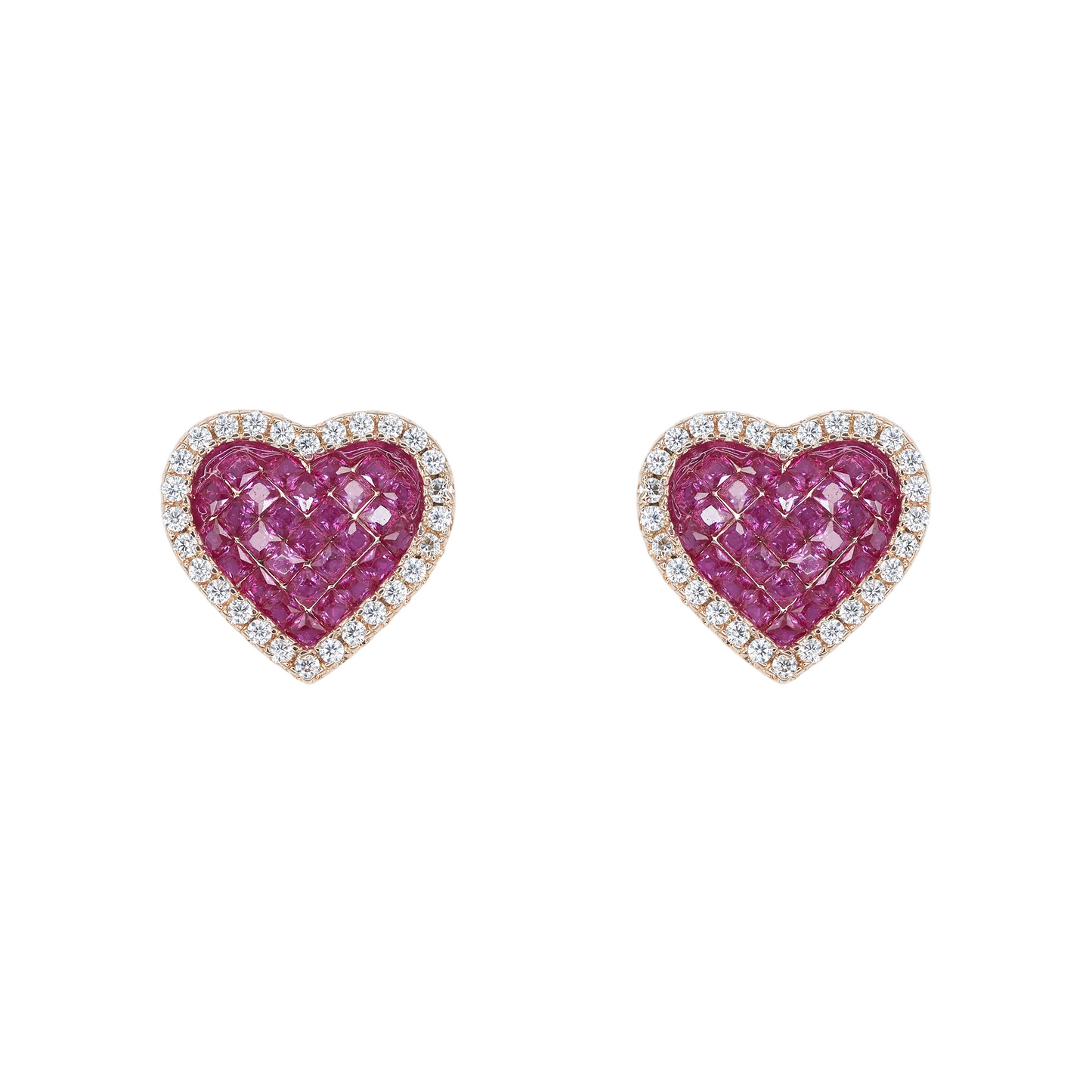 Pink Sweetheart Studs Rose Gold