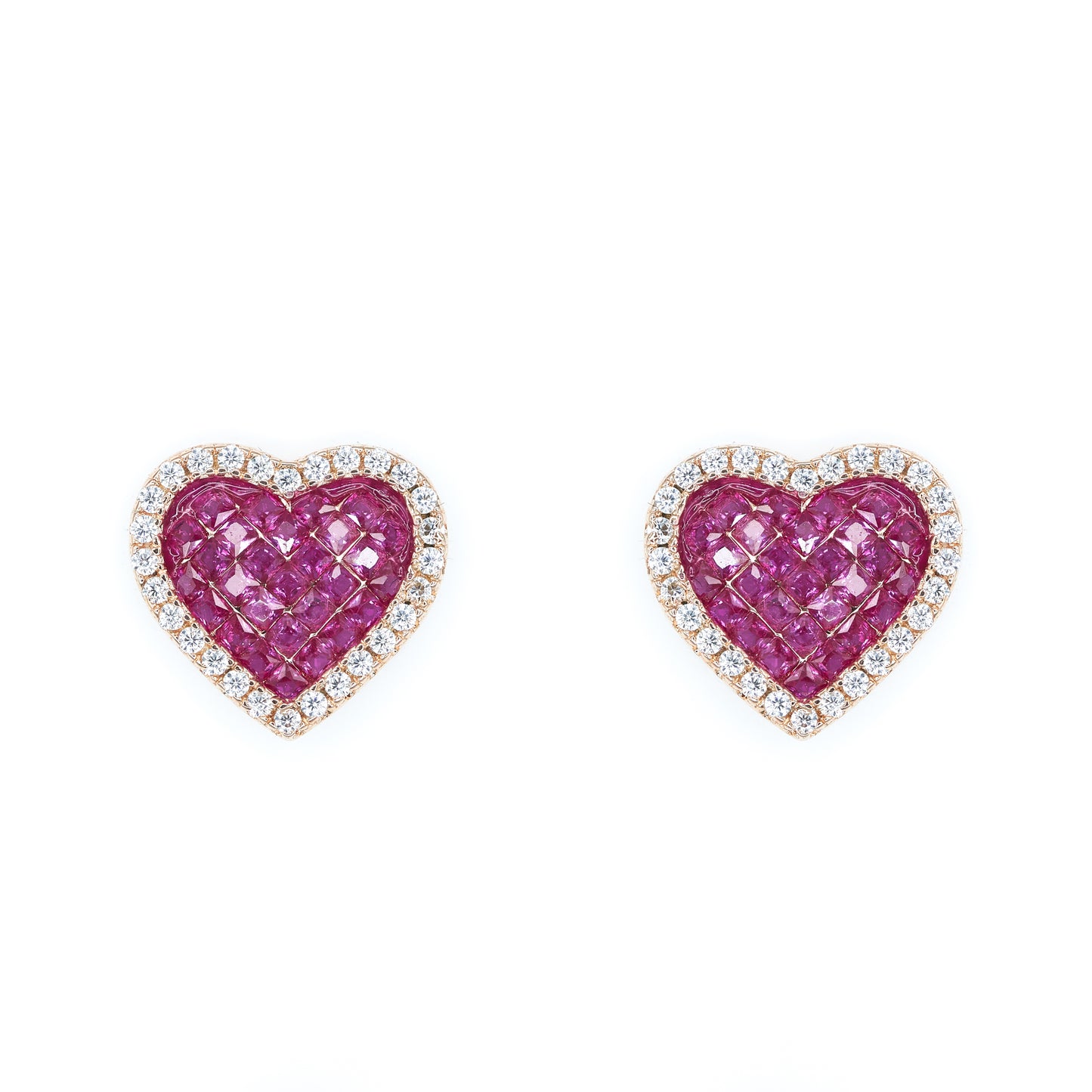 Pink Sweetheart Studs Rose Gold Default Title