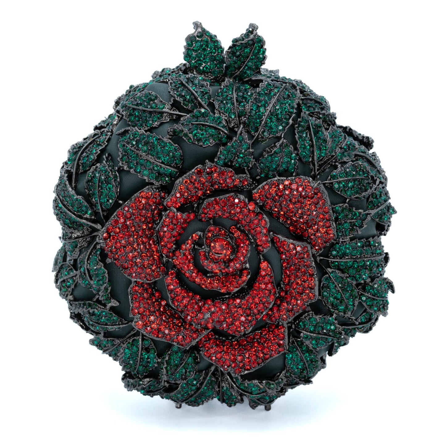 Ruby Rose & Emerald Leaves Clutch