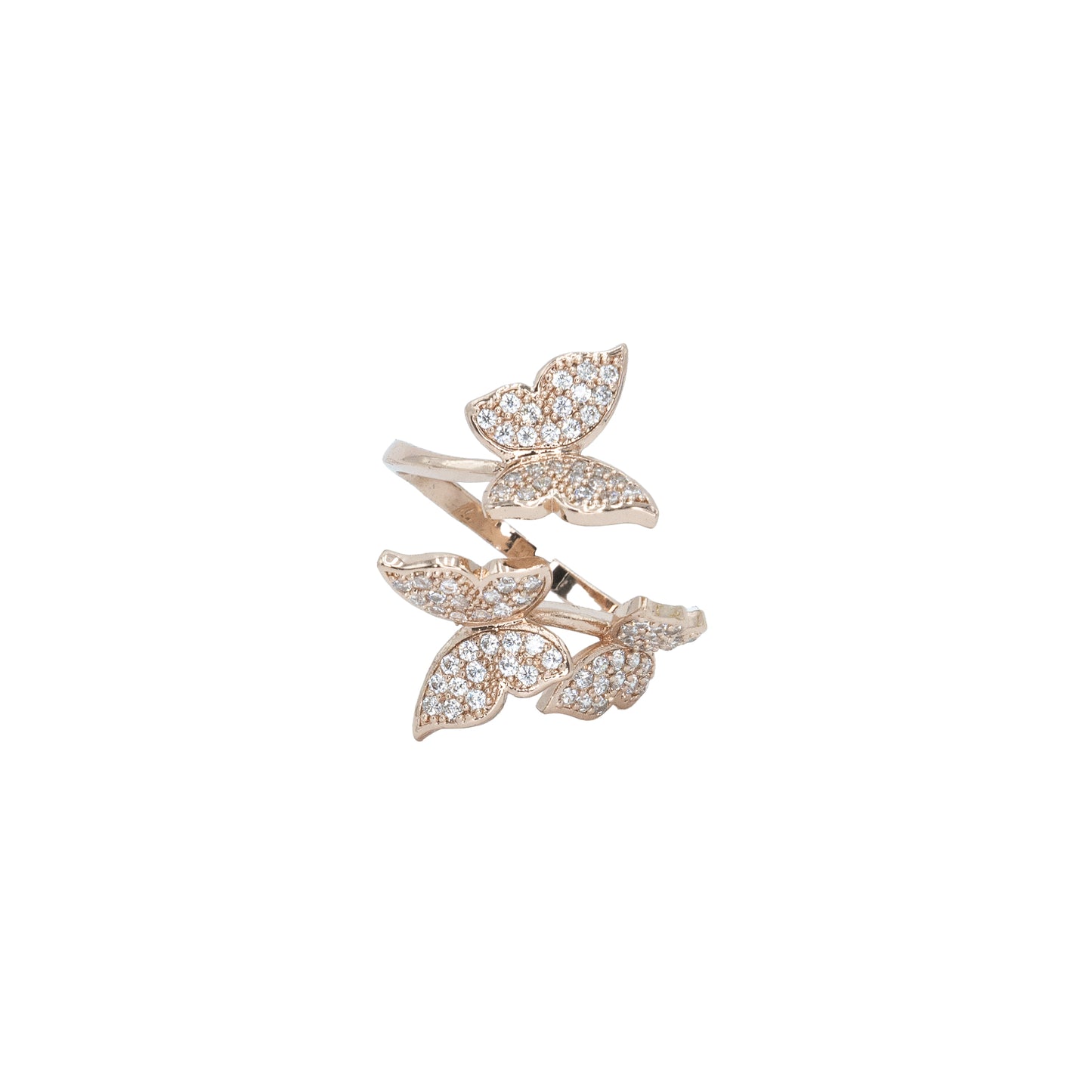The Butterfly Soirée Ring in Rose Gold
