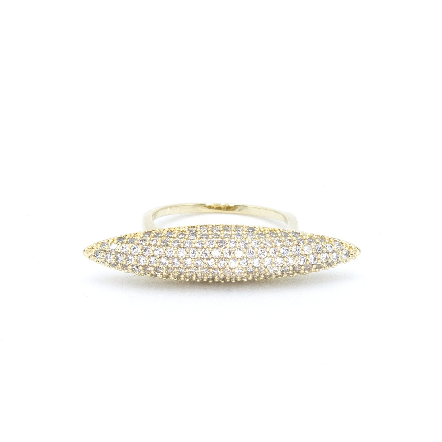 The Pave Diamond Shaped Ring