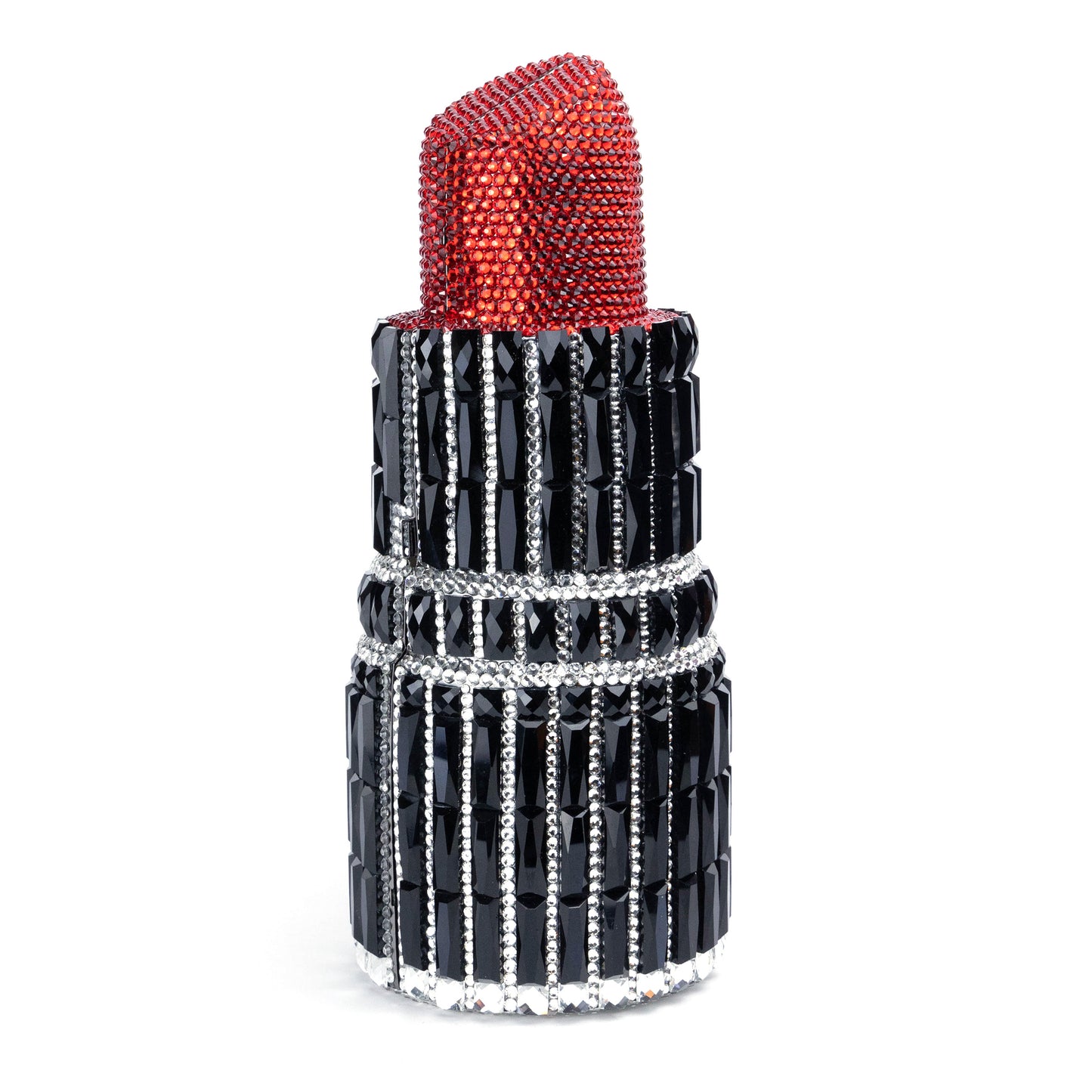 Red Lipstick Black Case Clutch